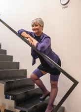 Cougar And Babe Gallery With Purple Stockings