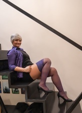 Cougar And Babe Gallery With Purple Stockings