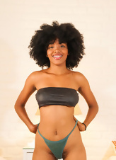 Ebony Babe Hairy Bush Solo Pics