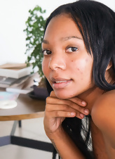 Ebony Nude Solo Pics With Bushy Pussy Spread