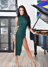 Brunette Skinny Babe Nude Tease