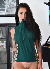 Brunette Skinny Babe Nude Tease
