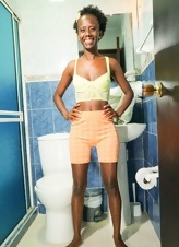 Naked Ebony Solo Tease