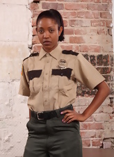 Nude Tattooed Woman Strips Uniform