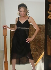 Mature Nude Sheer Dress And Heels Solo