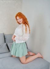 Redhead Nude Couch Tease